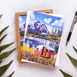 Mountain West Teardrop Trailer Boxed Postcards