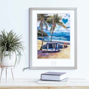 Sandy Beaches Print Framed