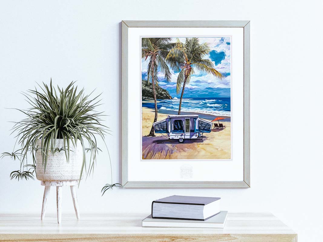 Sandy Beaches Print Framed