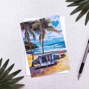 Sandy Beaches Single Notecard and envelope