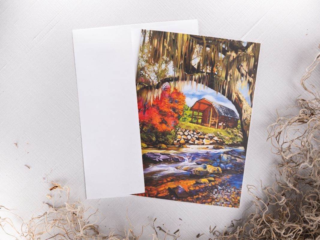 Cabin Fever Single Notecard and Envelope